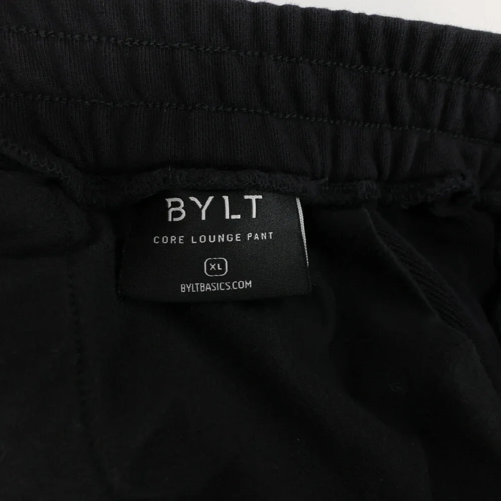 BYLT Core Lounge Joggers Mens XL Black Sweatpants Drawstring Cotton Pockets
